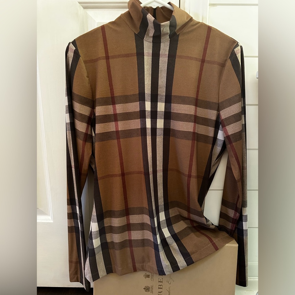 Burberry Emery Signature Check Turtleneck